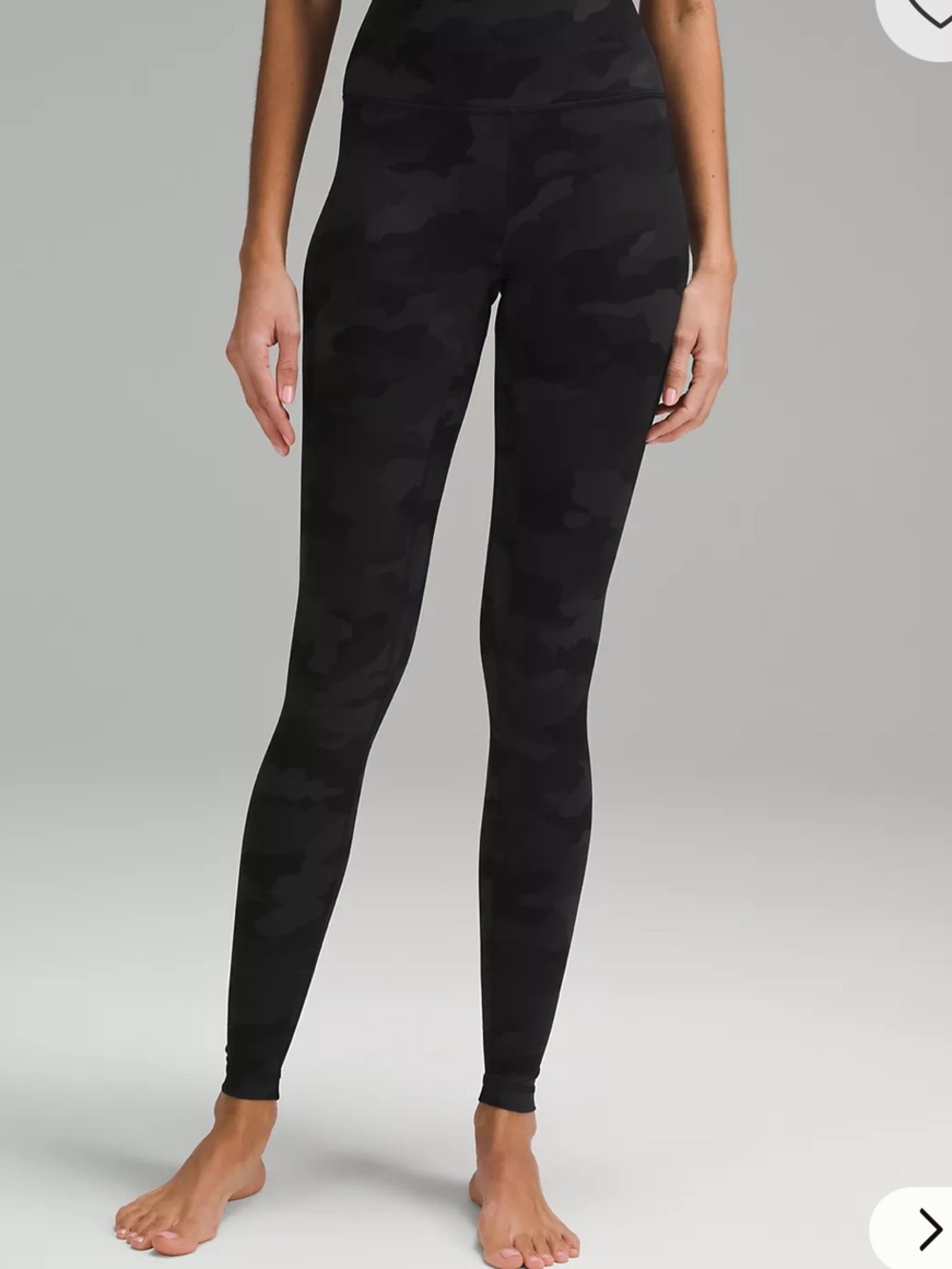 Lululemon High-Waist Black Camo Leggings